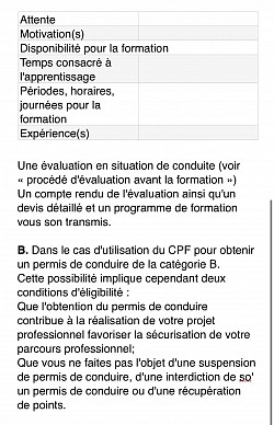 Positionnement CPF