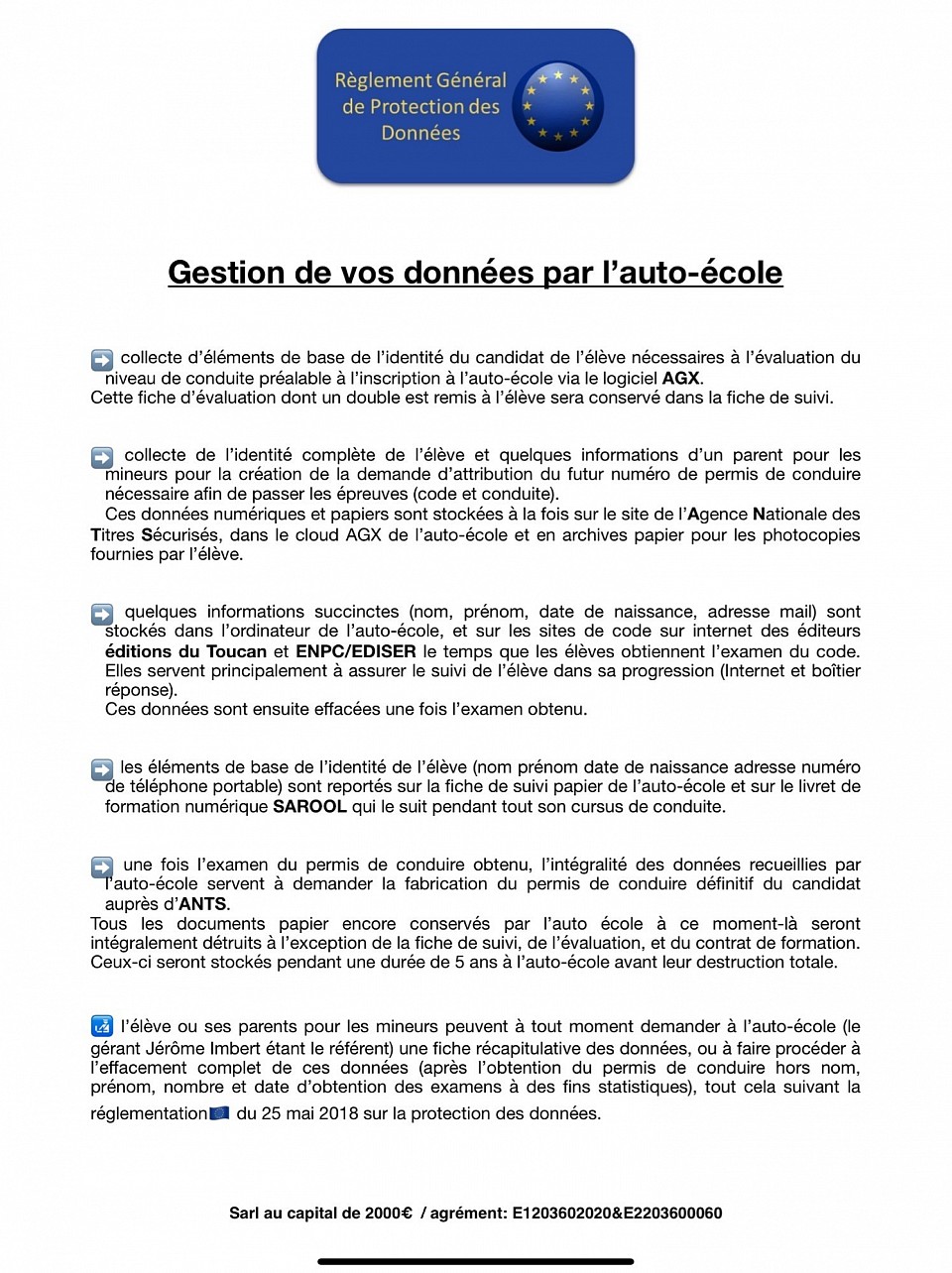 RGPD / Jérôme FORMATIONS