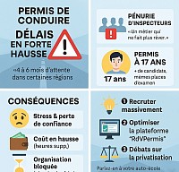 Problème de places d’examen du permis de conduire